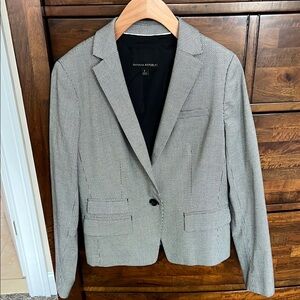 Banana Republic Gray Tailored Blazer with Notched Lapel